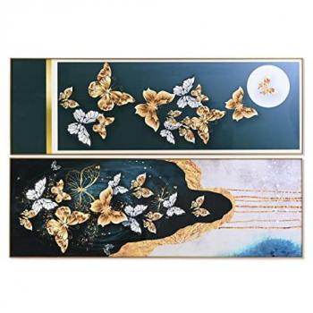 Cuadro DKD Home Decor 180 x 3 x 60 cm Mariposas (2 Unidades)