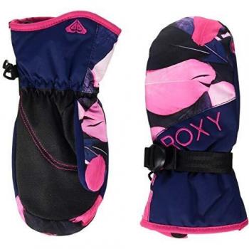 Roxy Jetty-Manoplas para Snowboard/Esquí para Chicas 8-16, Niñas, Medieval Blue Plumes, L