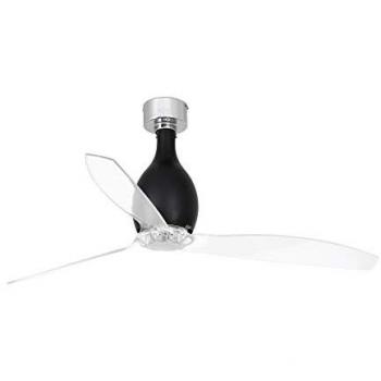 Ventilador de Techo Mini Eterfan Smart Negro Brillante con Motor DC y Control Remoto 1280mm