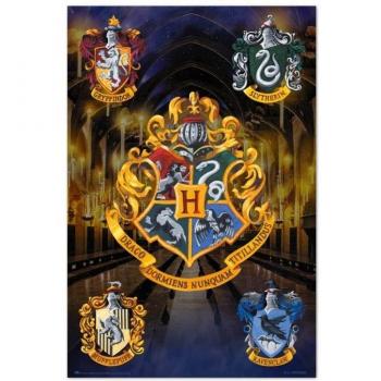 Poster Harry Potter Escudos de Hogwarts 91.5 x 61 cm