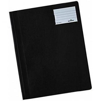 Durable 250001 - Carpeta duraplus con fastener y ventanilla para tarjeta, tamaño A4, color negro