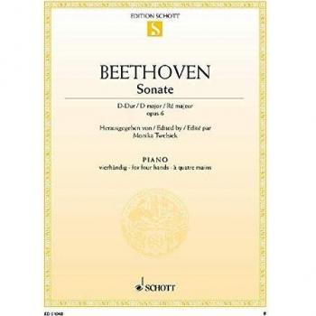 Sonata Fácil en Re Mayor Op. 6 para Piano a 4 Manos de Beethoven