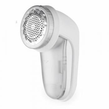Quitapelusas eléctrico compacto a pilas TM Electron TMLR801, 3 niveles de rasurado, 2 velocidades, diseño ergonómico, depósito y adaptador para levantar pelusa