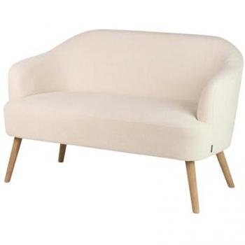Sofá Chenilla Beige 131x72x79 cm