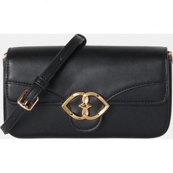Bandolera mini en negro con cierre de solapa