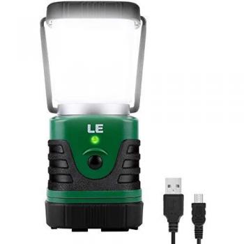 LE Linterna de Camping Recargable, Lámpara de Camping LED 1000 lúmenes, Farol Camping 4 Modos Luz de Emergencia, Luz de Carpa Resistente al Agua para Acampar, Caminar, Pescar, Cortes de Energía y Más