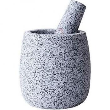 Mortero y Maja Mortero y mortero, molinillo de especias de granito sin pulido, for mezclar especias, herramientas de especias. Conjunto de tazón de pulido accesorio de cocina Mortero y Maja de Mano