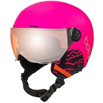 Bollé Quiz Visor Casco de esquí, Unisex-Youth, Matte Hot Pink, 52-55cm