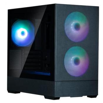 Zalman P30 Air Black Mini Tower Case with 3x140mm ARGB Fans, Micro ATX/Mini ITX Compatibility, Tempered Glass Side Mesh Front, USB-C/3.0 Ports
