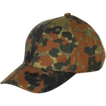 Mil-Tec Gorra de béisbol flecktarn para niños, 100% algodón, color camo alemán, talla única unisex adulto