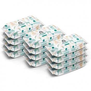 Marca Amazon - Mama Bear Toallitas para bebé prebióticas 12x60