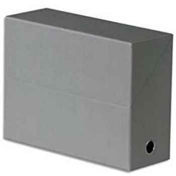 Carpeta de Archivo Rápido Oxford 34x25 cm A4, Cartón Ondulado Gris, Grosor de 9 cm