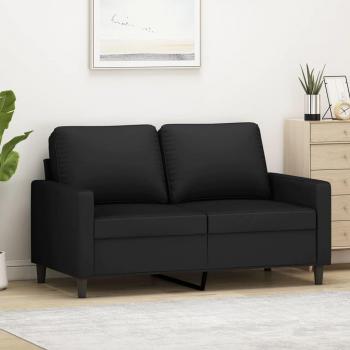 Sofá de 2 Plazas Terciopelo Negro 120 cm Vidaxl