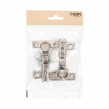 Bisagra cazoleta acodada EDM BC01 26 mm Zinc