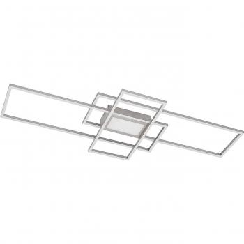 Plafón LED Lindby Caitlin, moderno, plateado, hecho de metal, para salón y comedor, 1 lámpara