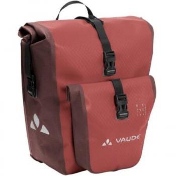 Vaude Bike Alforjas Aqua Back Plus (rec) 25.5l - Alforjas para bicicleta, capacidad de 25.5 litros, color granate, impermeables, sistema de montaje fácil y rápido, reflectantes para mayor