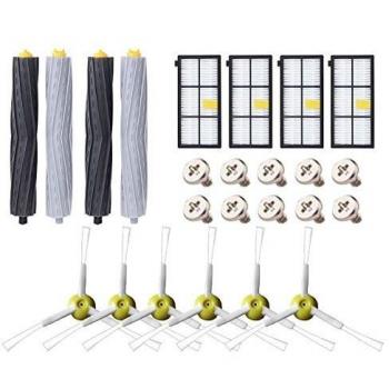 ABClife Kit de Accesorios Compatible con iRobot Roomba Recambios Roomba Series 800 805 850 860 865 866 870 871 880 886 890 891 895 896 900 960 965 966 980 para Robot Aspirador, 24in1