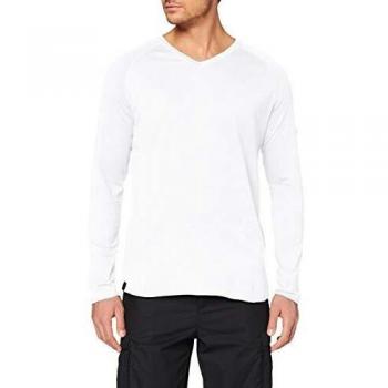Regatta Hombre Kiro Coolweave Algodón Manga Larga V-Cuello Jersey Camisetas/Polos/Chalecos, Hombre, Camisetas/Polos/Camisetas, RMT195 90070, Blanco, L