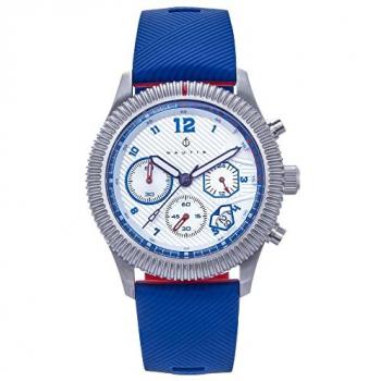 Nautis Meridian Blue Chronograph Strap Watch with Date for Men, One Size
