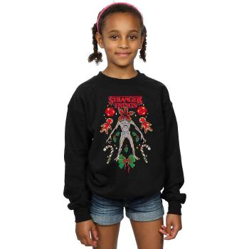 Sudadera de Navidad Demogorgon de Netflix para niñas de 12-13 años, color negro