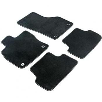 Alfombrillas Premium WALSER 80739 para VW Golf Sportsvan VII (02/2014-08/2020) - Juego de tapetes textiles delanteros y traseros en color negro