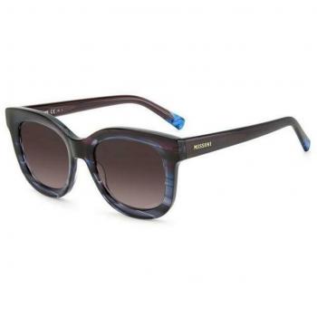 Missoni MIS 0110/S Women's Square Sunglasses, Blue and Purple, UV Protection