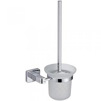 Escobilla de WC con soporte de latón cromado, metal, de pared - MSV Bari