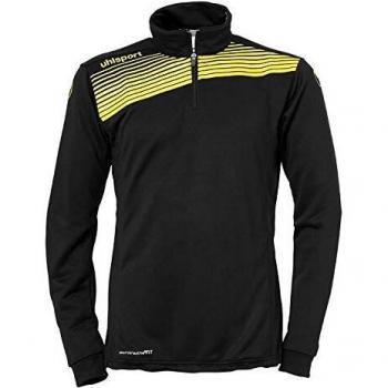 uhlsport Liga 2.0 Chándal con Cremallera 1/4, Hombre, Negro/Lima Amarillo, M