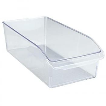 Organizador transparente de plástico para refrigerador - Tamaño M - L 31 x H 9,5 x P 15 cm