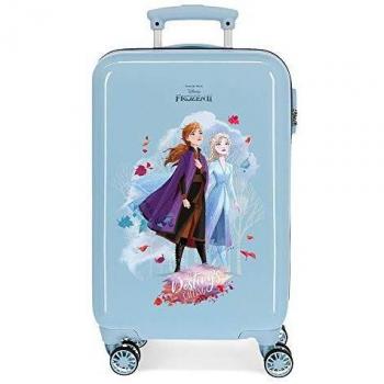 Disney Frozen Nature is magical Maleta de cabina Azul 37x55x20 cms Rígida ABS Cierre combinación 32L 2,5Kgs 4 ruedas dobles Equipaje de Mano