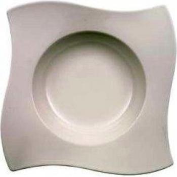 Villeroy & Boch 10 2525 2698 New Wave Pasta Plate, 28 cm, Premium Porcelain, White