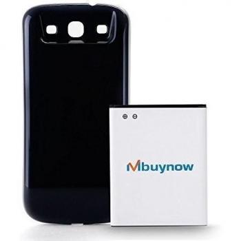 Mbuynow 6000mAh Li-ion Batería Extendida de Gran capacidad con Cubierta Trasera Azul Zafiro para Samsung Galaxy S3 SIII i9300