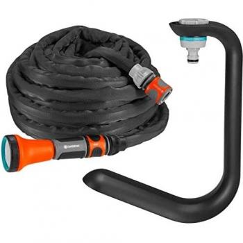 Kit de manguera de tela GARDENA Liano de 10 m - Soporte de manguera TapFix - 18596-20