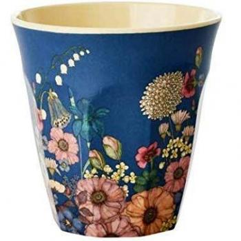 Rice Taza de melamina mediana 9 cm imm estampado Flower Collage