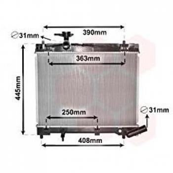 Radiador de refrigeración del motor VAN WEZEL 53002663 IR PLUS
