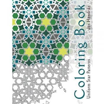 Coloring book uniform star patterns