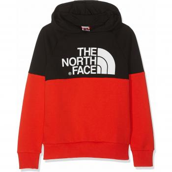 The North Face Y Drepeak P Sudadera con Capucha y Manga raglán para jóvenes, Niños, Fiery Red/TNF Black, M