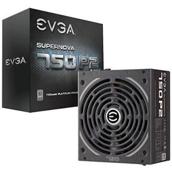 EVGA SuperNOVA 750 P2, 80+ PLATINUM 750W, completamente modular, modo EVGA ECO, incluye auto probador de encendido GRATIS, fuente de alimentación 220-P2-0750-X2