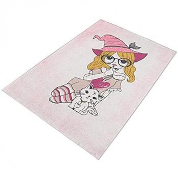 Alfombra de Poliéster Estampada Lavable a Máquina 80 x 150 cm Diseño Único Multicolor