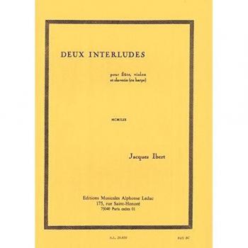 Interludios para Flauta, Violín y Clavecín (Arpa) de Ibert