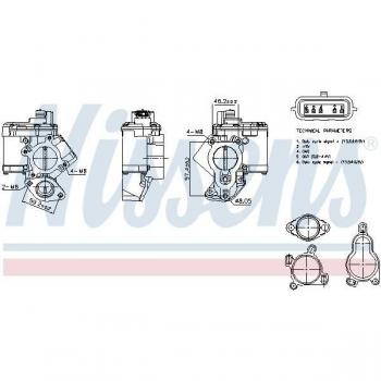 Válvula EGR NISSENS 98463 - Tipo: Válvula EGR, Marca: NISSENS, Número de parte: 98463