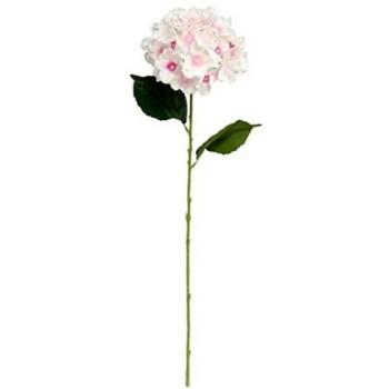 gerimport Hortensia artificial, 16 x 16 x 74 cm, color blanco y rosa