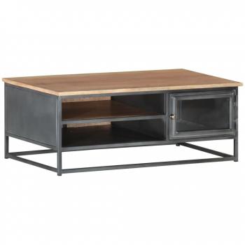 vidaXL Coffee Table Grey 90x50x35 cm Solid Acacia Wood