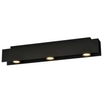 Lámpara de Techo Kenno, Acero Negro con Recubrimiento de Polvo, 72x12x10 cm