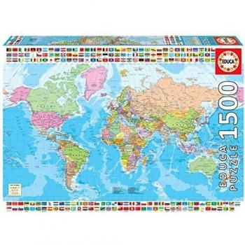 Educa Political World Map 1500 Pieces Puzzle