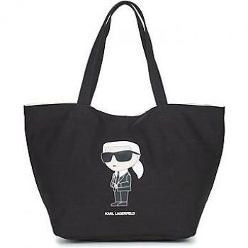 Karl Lagerfeld K/IKONIK 2.0 KARL CANV SHOPPER Women's Shopper Bag in Black, K/Ikonik 2.0 Tote Bag, Black Female, Sizes: ONE SIZE