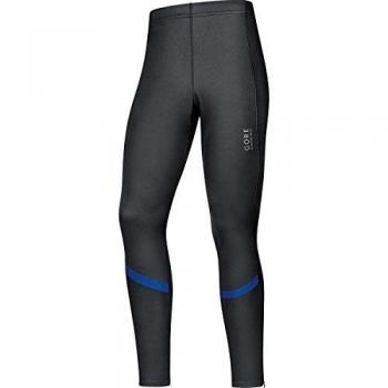 Gore Running Wear Air Windstopper - Mallas para hombre, color negro / azul, talla L