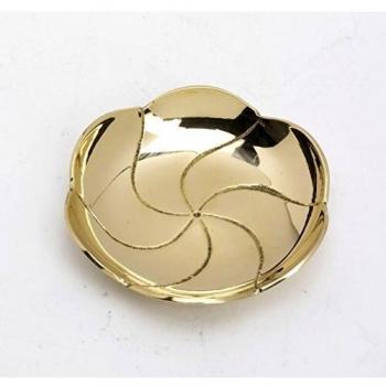 Kerzenschale Lotusblume Messing Gold poliert