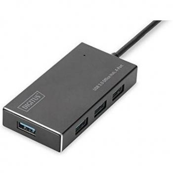 DIGITUS HUBKoncentrator 4portowy USB 3.0 SuperSpeed aktywny HQ Aluminium