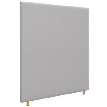 Cabecero Tapizado de Lino Natural Liso Hasta el Suelo 8cm Grosor para Cama Dormitorio Moderno (Gris Claro, 105cm)